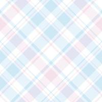 Seamless pattern in fantasy white, light pink and blue colors for plaid, fabric, textile, clothes, tablecloth and other things. Vector image. 2