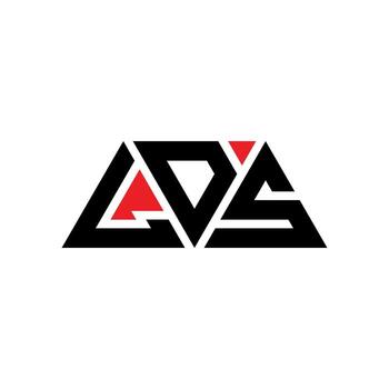 LDS triangle letter logo design with triangle shape. LDS triangle logo design monogram. LDS triangle vector logo template with red color. LDS triangular logo Simple, Elegant, and Luxurious Logo. LDS