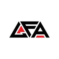 LFA triangle letter logo design with triangle shape. LFA triangle logo design monogram. LFA triangle vector logo template with red color. LFA triangular logo Simple, Elegant, and Luxurious Logo. LFA