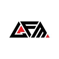 Diseño de logotipo de letra triangular lfm con forma de triángulo. Monograma de diseño de logotipo de triángulo lfm. Plantilla de logotipo de vector de triángulo lfm con color rojo. Logotipo triangular de lfm Logotipo simple, elegante y lujoso. lfm