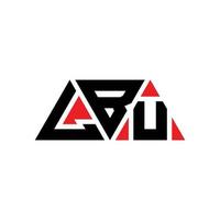 Diseño de logotipo de letra triangular lbu con forma de triángulo. monograma de diseño del logotipo del triángulo lbu. plantilla de logotipo de vector de triángulo lbu con color rojo. logotipo triangular lbu logotipo simple, elegante y lujoso. lbu