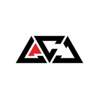 Diseño de logotipo de letra triangular lcj con forma de triángulo. monograma de diseño de logotipo de triángulo lcj. Plantilla de logotipo de vector de triángulo lcj con color rojo. logotipo triangular lcj logotipo simple, elegante y lujoso. lcj