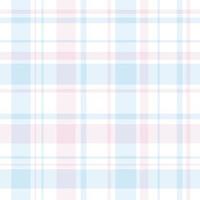 Seamless pattern in fantasy white, light pink and blue colors for plaid, fabric, textile, clothes, tablecloth and other things. Vector image.