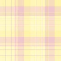 Seamless pattern in fascinating cute pastel light yellow and pink colors for plaid, fabric, textile, clothes, tablecloth and other things. Vector image.