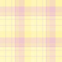 Seamless pattern in fascinating cute pastel light yellow and pink colors for plaid, fabric, textile, clothes, tablecloth and other things. Vector image.