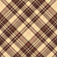 Seamless pattern in fascinating beautiful dark brown, light yellow and warm pink colors for plaid, fabric, textile, clothes, tablecloth and other things. Vector image. 2