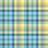 Seamless pattern in fine cozy blue, yellow and green colors for plaid, fabric, textile, clothes, tablecloth and other things. Vector image.