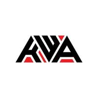 diseño de logotipo de letra triangular kwa con forma de triángulo. monograma de diseño del logotipo del triángulo kwa. plantilla de logotipo de vector de triángulo kwa con color rojo. logotipo triangular kwa logotipo simple, elegante y lujoso. kwa