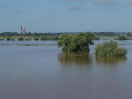 the river rhine near bislich photo