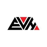 EVH triangle letter logo design with triangle shape. EVH triangle logo design monogram. EVH triangle vector logo template with red color. EVH triangular logo Simple, Elegant, and Luxurious Logo. EVH