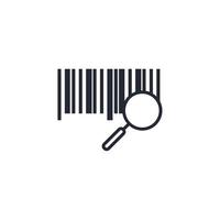 Vector sign of the barcode symbol is isolated on a white background. barcode icon color editable.