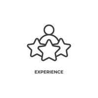 Vector sign of experience symbol is isolated on a white background. icon color editable.