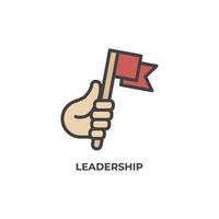 Vector sign of leadership symbol is isolated on a white background. icon color editable.