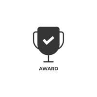 Vector sign of award symbol is isolated on a white background. icon color editable.