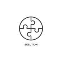 Vector sign of solution symbol is isolated on a white background. icon color editable.