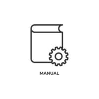 el signo vectorial del símbolo manual está aislado en un fondo blanco. color de icono editable. vector