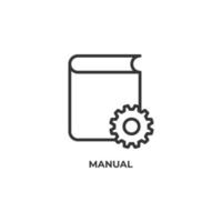 Vector sign of manual symbol is isolated on a white background. icon color editable.