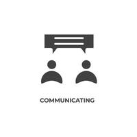 Vector sign of communicating symbol is isolated on a white background. icon color editable.