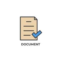 document vector icon. Colorful flat design vector illustration. Vector graphics