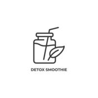 Vector sign of detox smoothie symbol is isolated on a white background. icon color editable.