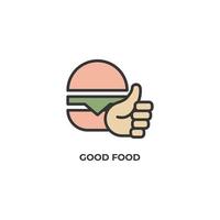 good food vector icon. Colorful flat design vector illustration. Vector graphics