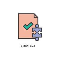 Vector sign of strategy symbol is isolated on a white background. icon color editable.