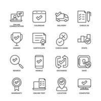 Check Marks set icon, isolated Check Marks set sign icon, icon color editable. vector illustration