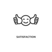 Vector sign of satisfaction symbol is isolated on a white background. icon color editable.