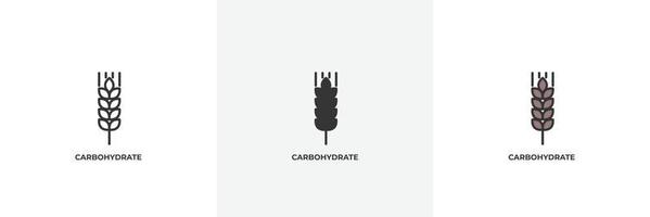 carbohydrate icon. Line, solid and filled outline colorful version, outline and filled vector sign. Idea Symbol, logo illustration. Vector graphics