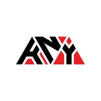 diseño de logotipo de letra triangular kny con forma de triángulo. monograma de diseño de logotipo de triángulo kny. plantilla de logotipo de vector de triángulo kny con color rojo. logotipo triangular kny logotipo simple, elegante y lujoso. kny