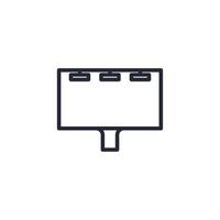 Vector sign of the billboard symbol is isolated on a white background. billboard icon color editable.
