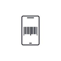 Vector sign of the barcode symbol is isolated on a white background. barcode icon color editable.