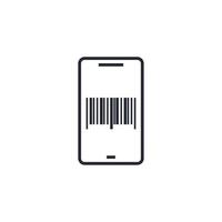 Vector sign of the barcode symbol is isolated on a white background. barcode icon color editable.