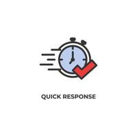 quick response vector icon. Colorful flat design vector illustration. Vector graphics