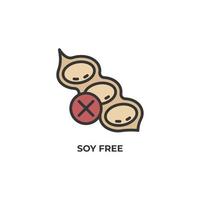 soy free vector icon. Colorful flat design vector illustration. Vector graphics