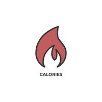 calories vector icon. Colorful flat design vector illustration. Vector graphics