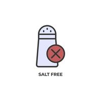 salt free vector icon. Colorful flat design vector illustration. Vector graphics