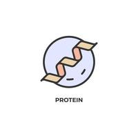 protein vector icon. Colorful flat design vector illustration. Vector graphics