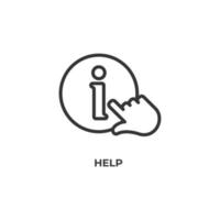 Vector sign of help symbol is isolated on a white background. icon color editable.