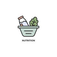 nutrition vector icon. Colorful flat design vector illustration. Vector graphics