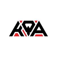 KQA triangle letter logo design with triangle shape. KQA triangle logo design monogram. KQA triangle vector logo template with red color. KQA triangular logo Simple, Elegant, and Luxurious Logo. KQA