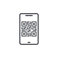 Vector sign of the barcode symbol is isolated on a white background. barcode icon color editable.