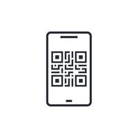 Vector sign of the barcode symbol is isolated on a white background. barcode icon color editable.