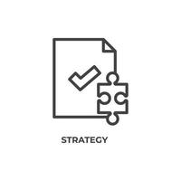 Vector sign of strategy symbol is isolated on a white background. icon color editable.