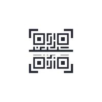 Vector sign of the barcode symbol is isolated on a white background. barcode icon color editable.