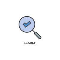 search vector icon. Colorful flat design vector illustration. Vector graphics