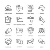 Feedback set icon, isolated Feedback set sign icon, icon color editable. vector illustration