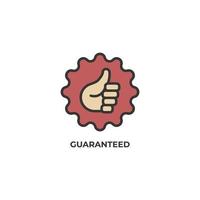 guaranteed vector icon. Colorful flat design vector illustration. Vector graphics