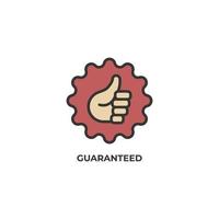 guaranteed vector icon. Colorful flat design vector illustration. Vector graphics