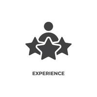 Vector sign of experience symbol is isolated on a white background. icon color editable.